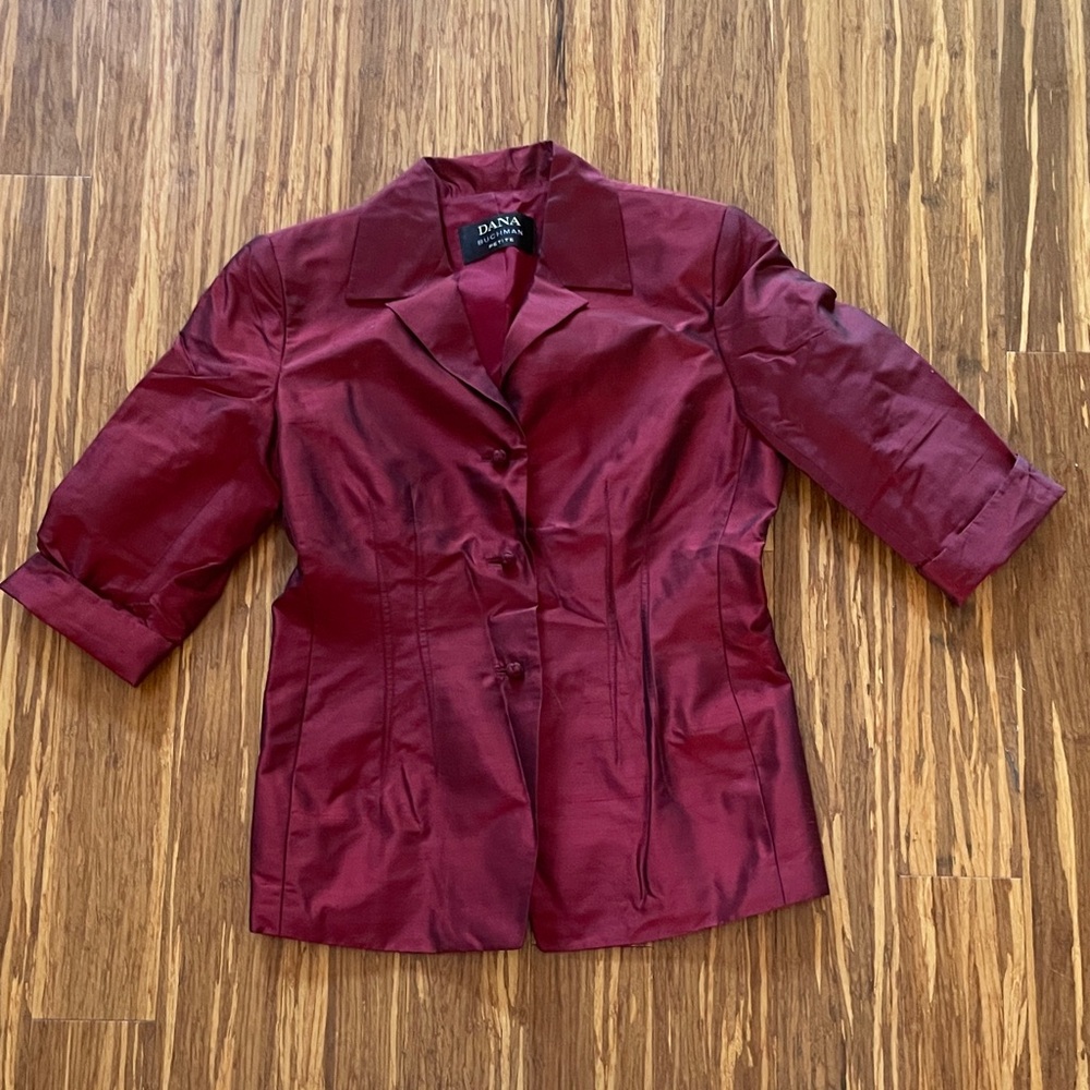 Dana Buchman Women's Burgundy Blazer